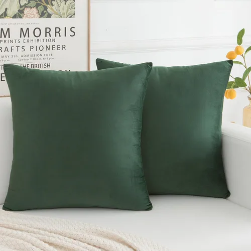 Vista 21 de Juego de 2 fundas de almohada decorativas de terciopelo, funda de cojín cuadrada suave para decoración del hogar para sala de estar, sofá o cama