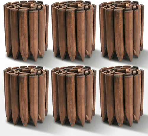Vista 10 de WORTH Borde de madera para paisajismo, borde flexible para césped de jardín 1-Paquete