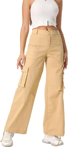 Vista 3 de XNMAYA Pantalones cargo para mujer, de secado rápido, informales, militares, militares, camuflaje, combate, trabajo, pantalones casuales