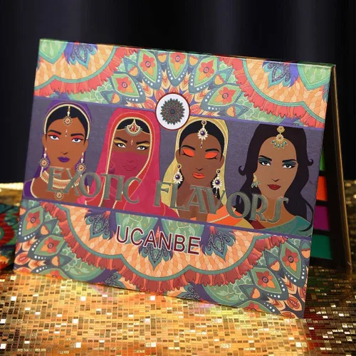 Vista 8 de UCANBE EXOTIC FLAVORS - Paleta de maquillaje de sombra de ojos de neón – 48 colores de alta pigmentación – Juego de regalo de paleta de maquillaje
