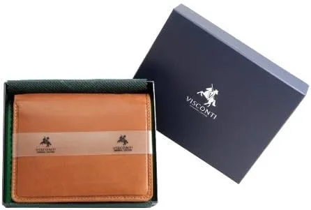 Vista 9 de Visconti VCN-16 Tri Fold - Billetera grande con tarjetero para identificación o pasaporte, color marrón italiano