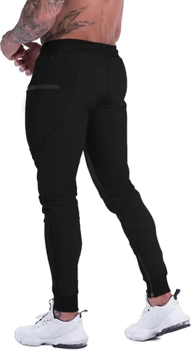 Vista 5 de MAIKANONG Pantalones deportivos de gimnasio para hombre, pantalones de entrenamiento casuales cónicos para gimnasio