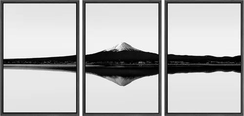Vista 98 de SIGNWIN Lienzo enmarcado para pared, juego de arte nublado de tormenta, cielo, bosque otoñal, árboles, rústico, naturaleza, fotografía, realismo