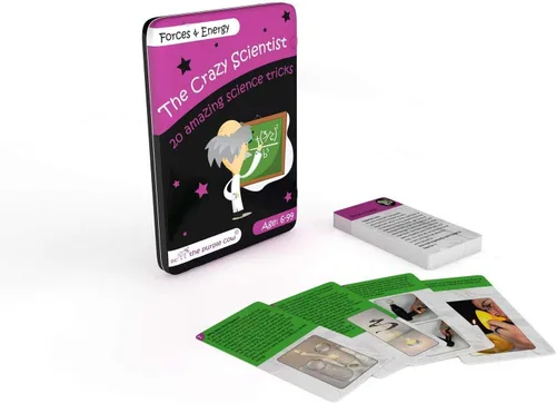 Vista 2 de The Purple Cow - El juego de cartas de trucos científicos locos, fuerzas y energía, kit de experimentos científicos para niños y niñas de 6 años