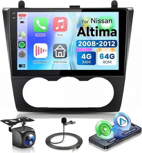 Vista 10 de [2G+64G] para Nissan Altima 2008-2012 Android 13 Estéreo de Coche de 9 Pulgadas con Pantalla Táctil HD, Radio con CarPlay Inalámbrico Android Auto