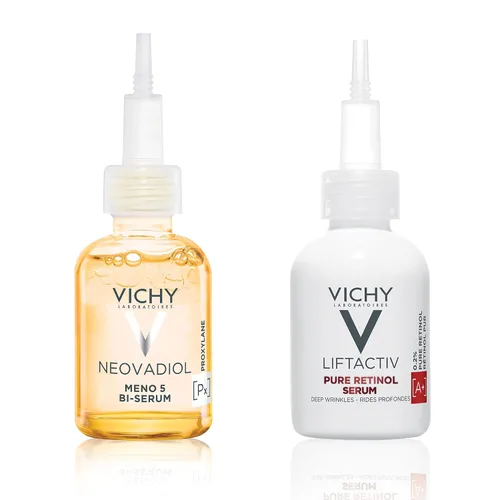 Vista 10 de Vichy Suero de neovadiol para peri y posmenopausia, suero antienvejecimiento para reducir arrugas y manchas oscuras, probado por dermatólogos
