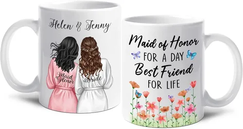 Vista 7 de Taza de café personalizada con texto en inglés "We Be Friends Untill Are Old Mug", taza de café de la amistad para los mejores amigos, taza