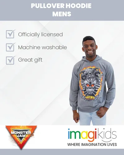 Vista 3 de Monster Jam Grave Digger Maximum Destruction - Sudadera con capucha para adultos