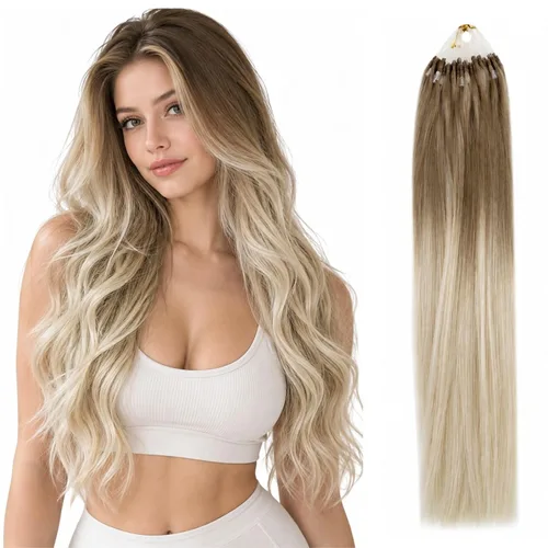 Vista 47 de RUNATURE K Tip - Extensiones de cabello humano real, ombré, pelo corto