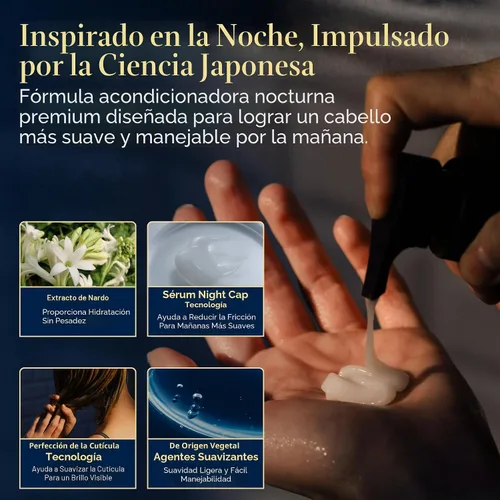 Vista 5 de YOLU - Acondicionador profundo para cabello dañado - Acondicionador hidratante japonés durante la noche - Desenredante antiencrespamiento