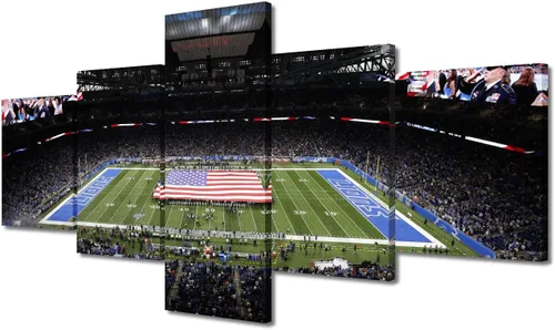 Vista 80 de TUMOVO Allegiant Stadium Arte de Lienzo para Pared de Sala de Estar Equipo de Fútbol Americano Pintura Moderna Nevada Las Vegas Cuadro Deportivo
