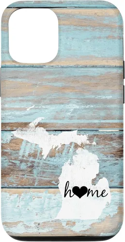 Vista 28 de Michigan Rustic Home Pride US State Distressed Look Case for iPhone 17