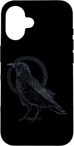 Vista 31 de Funda para iPhone 11 Pro Max Crow Raven Viking Valhalla Berserker nórdico nórdico de mitología nórdica