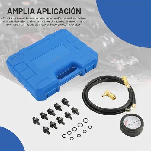 Vista 6 de DASBET Herramienta del probador de presión de aceite del motor 0-140 PSI