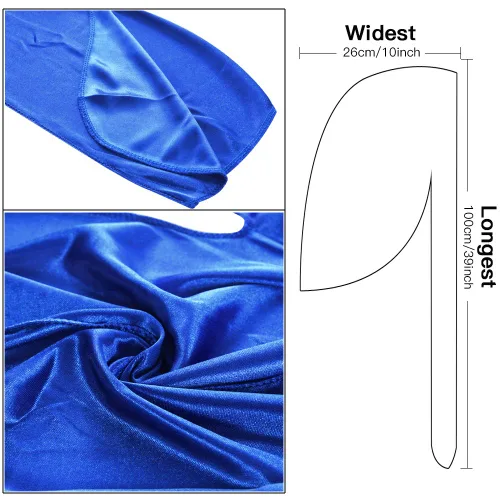 Vista 29 de Paquete de 3 piezas de durags sedosas para ondas de hombres, de regalo 1 gorra para marcar las ondas, talla única