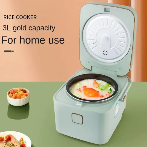Vista 3 de Inicio Olla arrocera multifuncional 3L - Olla a presión de panel táctil de 550 W, utensilios de cocina inteligentes, verde
