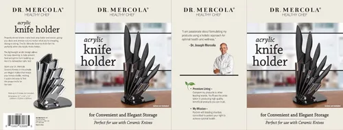 Vista 2 de Dr. Mercola Portacuchillos acrílico, apto para lavavajillas