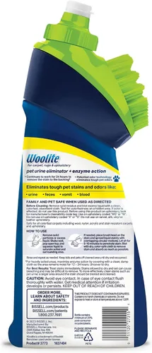 Vista 2 de Bissell Woolite - Eliminador de orina para mascotas con BrushHead, 4PK, 3773L