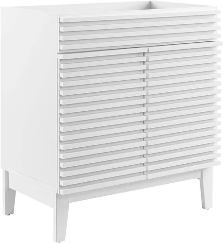 Vista 45 de Modway Render 23.5" tocador de baño en nogal (lavabo no incluido)