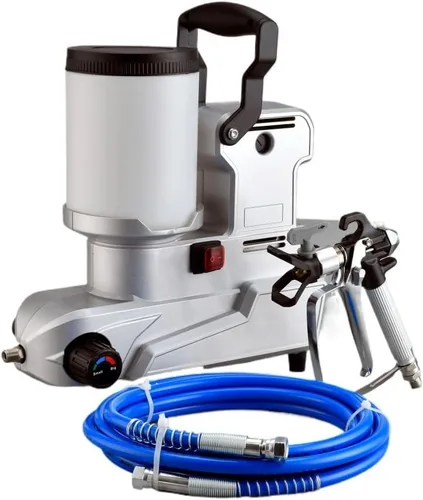 Vista 3 de Pulverizador de pintura sin aire de alta presión, pulverizador de pintura de emulsión de 1600W, pulverizador sin aire de pinturas de látex a base