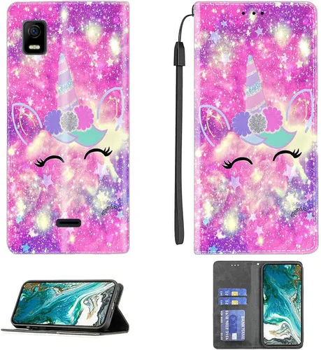 Vista 503 de jioeuinly ATT Motivate 2 - Funda compatible con ATT Motivate 2, funda con soporte abatible y cierre magnético DJS