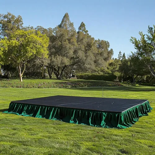 Vista 24 de Efavormart - Cubierta de escenario plegable de poliéster para plataforma de boda, color negro, 16 pulgadas x 10 pies