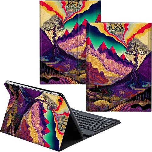 Vista 91 de Funda para Samsung Galaxy Tab S6 Lite 2022/2020 Teclado inalámbrico desmontable y cubierta de cuero PU Funda protectora para tableta para Samsung