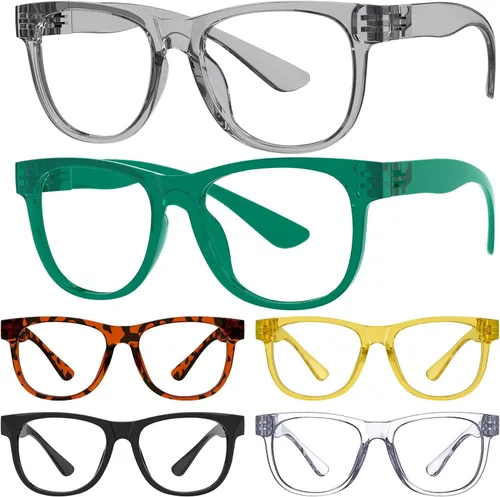 Vista 131 de Eyekepper Gafas de luz azul para hombre y mujer, paquete de 6 lentes Pilot Paquete de 6 color mezclado