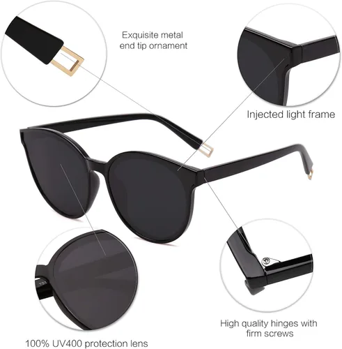 Vista 5 de SOJOS Oversized Round Sunglasses for Women and Men