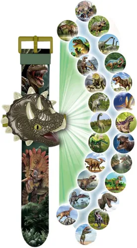 Vista 11 de RAYCHY Reloj Dinosaurio Linterna Proyector Juguetes Patrón Animal Antorcha Juguetes Educativos Regalo