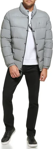 Vista 4 de Calvin Klein Chaqueta acolchada, para hombre, abrigo de invierno, resistente al agua