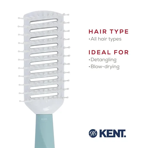 Vista 6 de Kent KCR3 "Create" - Cepillo de pelo ventilado para secar, crear elevación de raíces y volumen en todo tipo de cabello, cepillo de ventilación