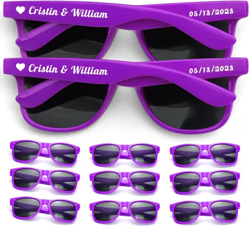 Vista 17 de Gafas de sol personalizadas para recuerdos de fiesta de boda, gafas de sol personalizadas a granel para hombres, padrinos de boda, adultos y mujeres