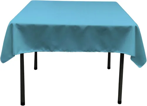 Vista 54 de LA Linen. Mantel cuadrado de popelina de poliéster