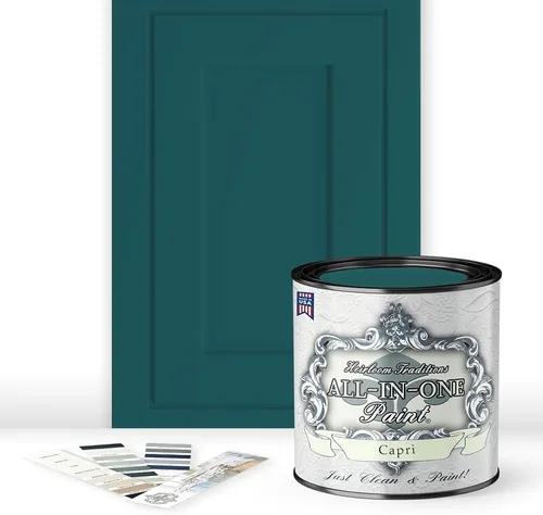 Vista 175 de Pintura TODO EN UNO, Abbey (gris cálido), Muestra de 8oz - Pintura duradera para gabinetes y muebles. Imprimación y capa superior incorporadas,