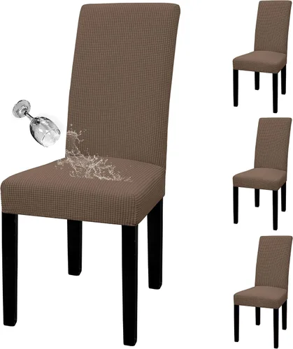Vista 58 de Easy-Going - Juego de 2 fundas para sillas de comedor 100% impermeables, de tela Jacquard elástica, fundas protectoras removibles y lavables