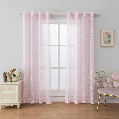 Vista 16 de Anytime Paneles de Cortinas Transparentes Arcoíris para Sala de Estar Elegantes Juegos de Tratamiento de Ventanas Translúcidas Filtrantes de Luz