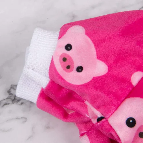 Vista 4 de CuteBone - Pijama de Halloween para perro, enterizos para cachorros, ropa suave para gatos, abrigo de Navidad para mascotas, cómodo traje de cuerpo
