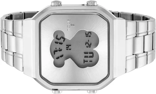 Vista 3 de TOUS D-Bear SQ SS DIG 600350 275 - Reloj para mujer, plateado, Movimiento de cuarzo