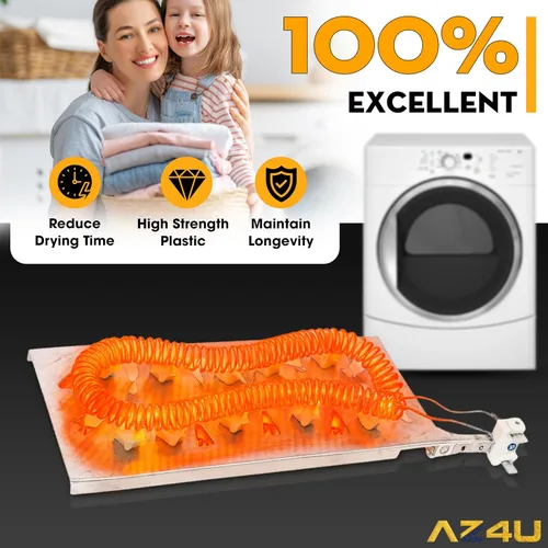 Vista 9 de AZ4U Elemento calefactor para secadora para Whirlpool WED5500XW0 GEQ9800PW1 GEW9250PW1 WED5800BW0 WED8000DW4 WED7500GW0 GEW9250PL1 WED8300SW2