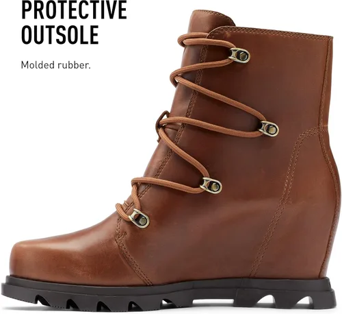 Vista 4 de SOREL Joan of Arctic Wedge III - Botas de cuña de gamuza impermeables para mujer