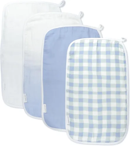 Vista 9 de HonestBaby Paños para eructos multicapa de algodón orgánico para bebés, paquete múltiple, juego de patrones, talla única de EE Paquete de 5 patrones