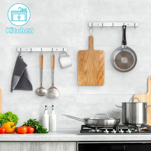 Vista 4 de Ganchos de Pared para Abrigos, (Paquete de 2) Perchero de Pared para Sombreros, Ganchos Simples para Toallas
