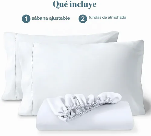 Vista 7 de Bare Home Juego de Sábana Bajera + Fundas de Almohada - Microfibra Ultra-Suave de Lujo 1800 - Doble Cepillado - Bolsillos Profundos - Ajuste Fácil