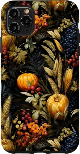 Vista 13 de iPhone 12 mini otoño hojas caídas calabaza especia cosecha feliz otoño caso