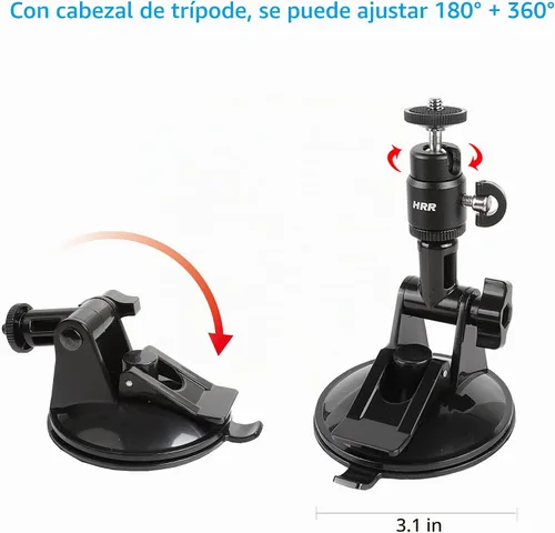 Vista 4 de Soporte de ventosa para cámara de acción PellKing con almohadilla adhesiva