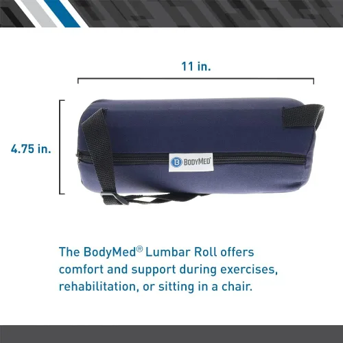Vista 5 de Body Sport BodyMed - Cojín de apoyo lumbar, firme, negro, soporte de espalda baja para mayor comodidad, ideal para usar en casa, en la oficina