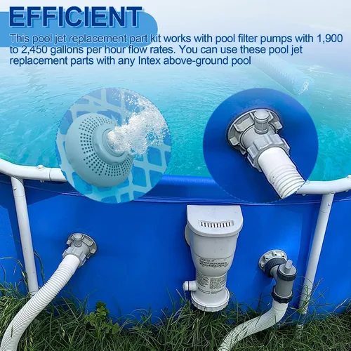 Vista 4 de 12355 Boquilla de aire de entrada grande compatible con bombas Intex 1900-2450gph, boquilla de aire de entrada de piscina para piscinas Intex de 18