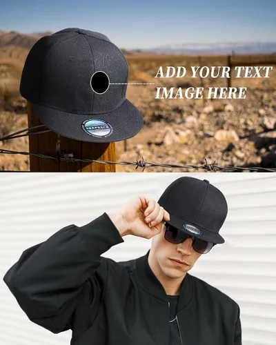 Vista 4 de 15 Pack Snapback Hats for Men Hip Hop Style Hats Solid Baseball Hats Adjustable Snapback Cap Flat Brim Baseball Caps