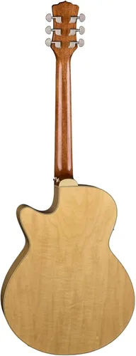 Vista 4 de Luna Guitars Flora Rose Guitarra Acústica-Eléctrica - Arce acolchado natural brillante
